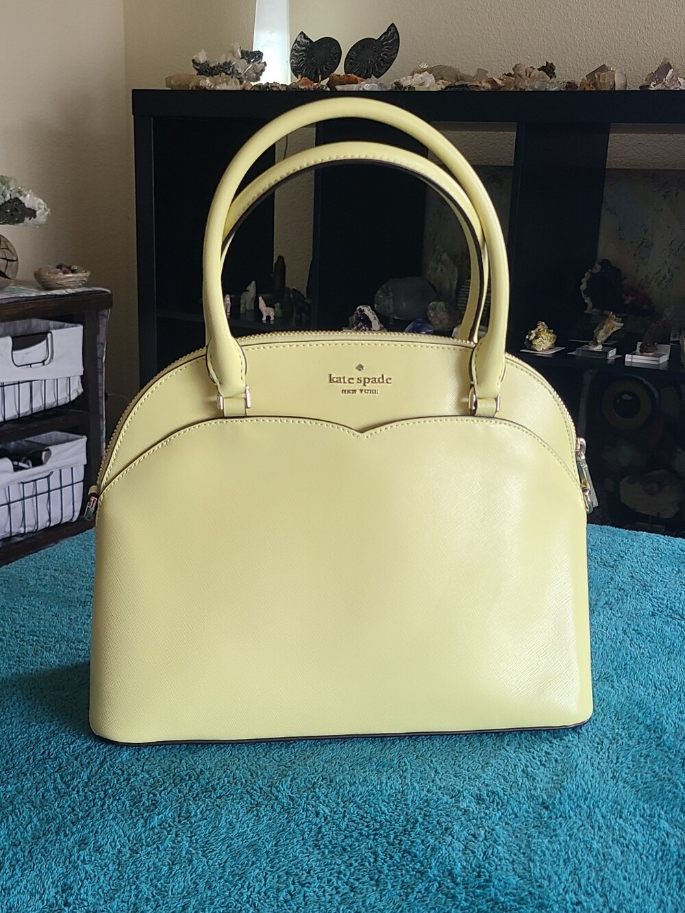 Kate Spade Payton Medium Dome Satchel in a yellow Frosty Lime - Picture 2 of 15